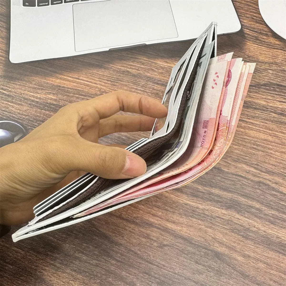 Men's Wallets with 100 US Dollar Pattern Male Leather Wallet with Card Holder Coin Pocket Purse Cartera Hombre Good Vibrations