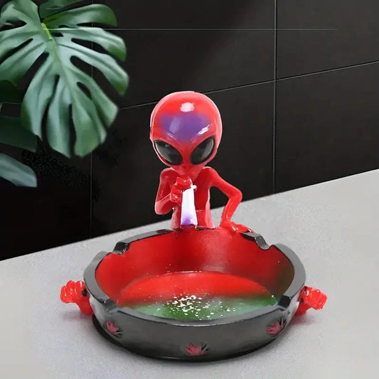 ALIEN Decoration tabletop ashtray resin Retro Vintage Home Office Bar Ornament Crafts Man smoking accessories Good Vibrations Adult Super Store