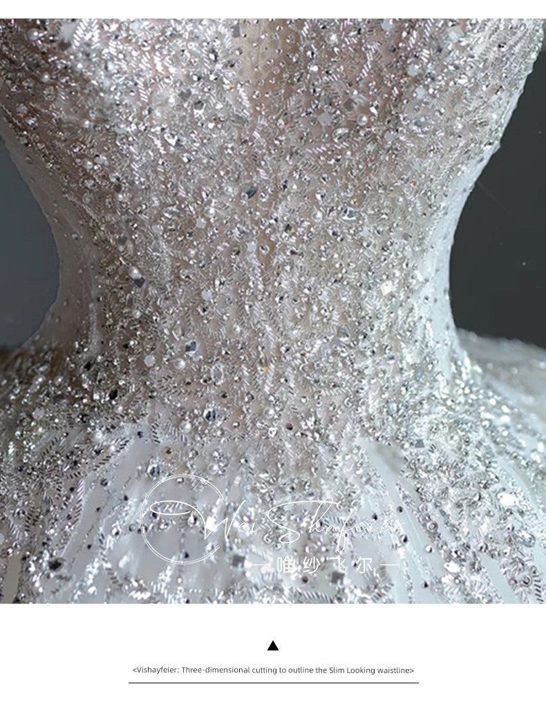 Short Long-Sleeved Socialite Wedding Dress