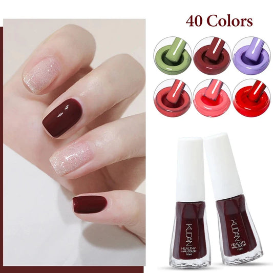 10ml Water-Base Nail Polish 40 Colors Air Dry Peel Off Nail Art For Manicure DIY Long Lasting Nail Supplies Painting Varnish Good Vibrations