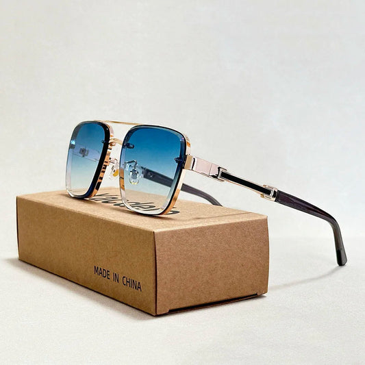 New Sunglasses For Men Luxury Fashion Glasses Sunscreen  Square Sunglasses Women Trendy Vintage Gafas De Sol Hombre Zonnebril Su Good Vibrations