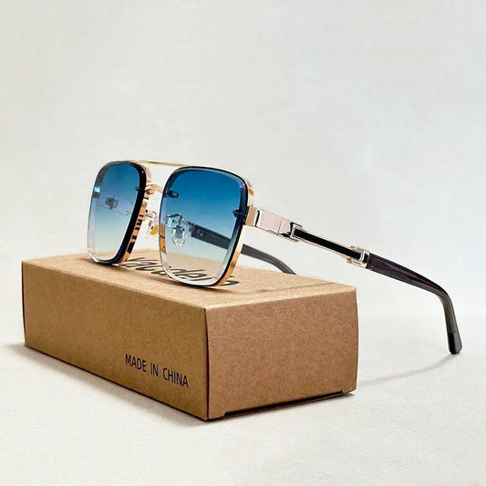 New Sunglasses For Men Luxury Fashion Glasses Sunscreen Square Sunglasses Women Trendy Vintage Gafas De Sol Hombre Zonnebril Su Good Vibrations