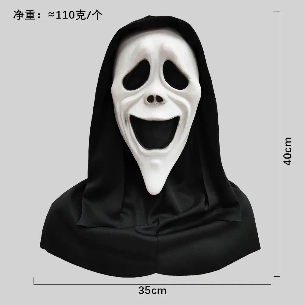 Screaming, Terrifying, Bloody Headset, Makeup Ball, Skull, Ghost Face Mask, Halloween Party, Mock Prop Good Vibrations