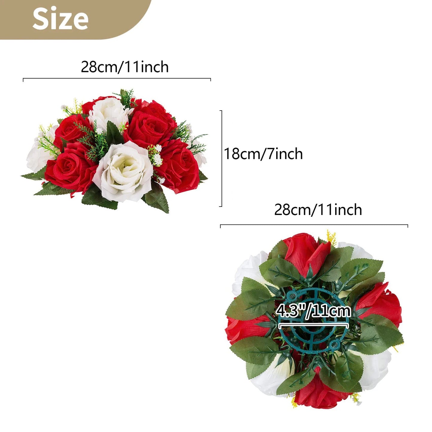 28cm Rose Artificial Flower Balls Wedding Roman Column Road Guide Decorations Birthday Party Beautiful Centerpieces Bouquet Good Vibrations