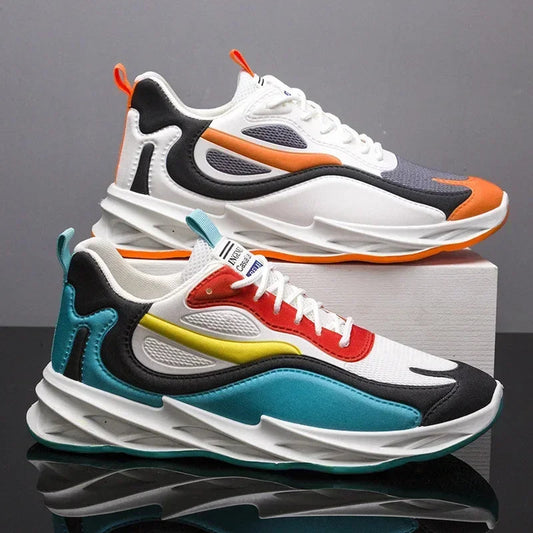 New Trendy Men's Sports Shoes Cushion Running Sneakers Outdoor Leisure Walking Jogging Trainers Soft Sole Breathable Footwear Good Vibrations
