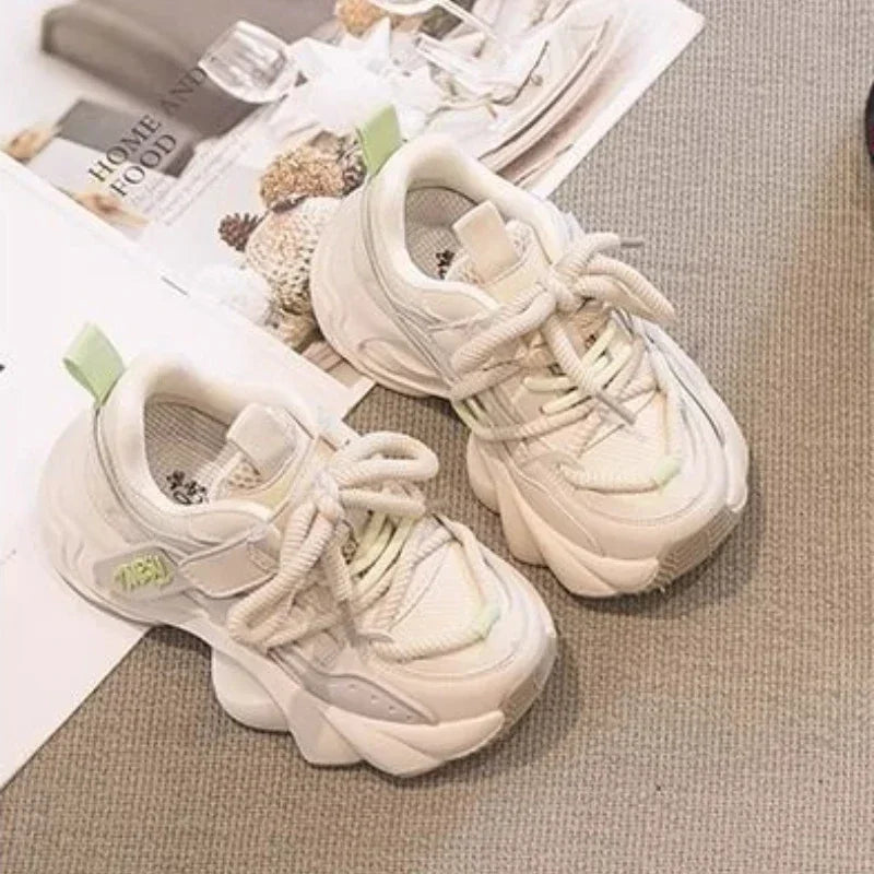 Children Sneakers for Girls 2024 Autumn New Fashion Korean Style Soft Comfortable Casual Versatile Keep Warm Cotton Chic Shoes Good Vibrations