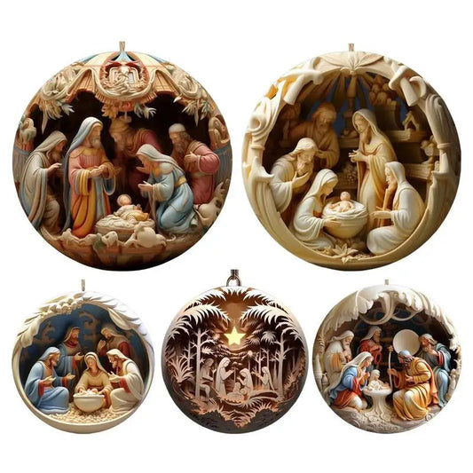 Christmas Tree Pendant Jesus Christ Hanging Ornaments Christmas Tree Ornament Christian Gifts Exquisite Xmas Ornaments Good Vibrations