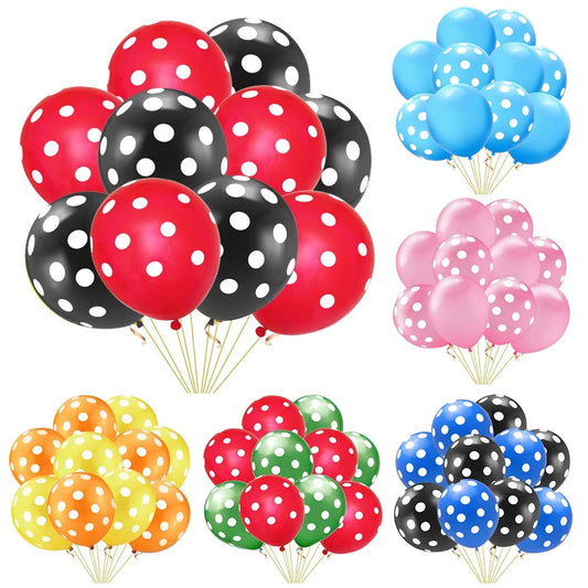 20pcs Polka Dot Balloons Globes 12Inch Pink Blue Latex Polka Dot Balloon Multicolor Wedding Birthday Party Festival Decoration Good Vibrations