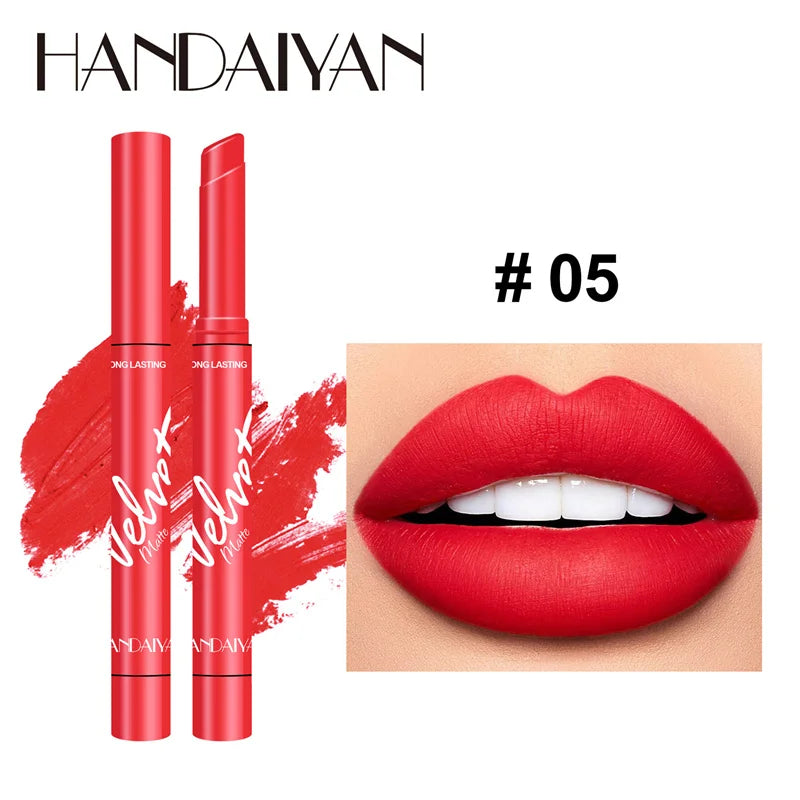 New 8 Colors Makeup Matte Lipstick Waterproof Long Lasting Lip Stick Sexy Red Pink Velvet Nude Lipsticks Make Up Woman Cosmetics Good Vibrations