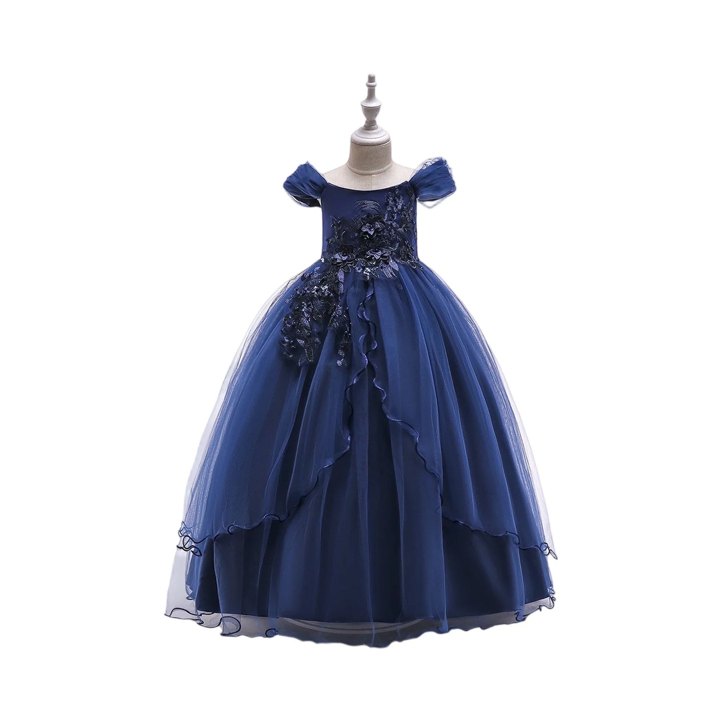 Kids Bridesmaid Dress For Girls Long Lace Wedding Prom Gown Flower Girl Party Dresses Children Formal Evening Clothes
