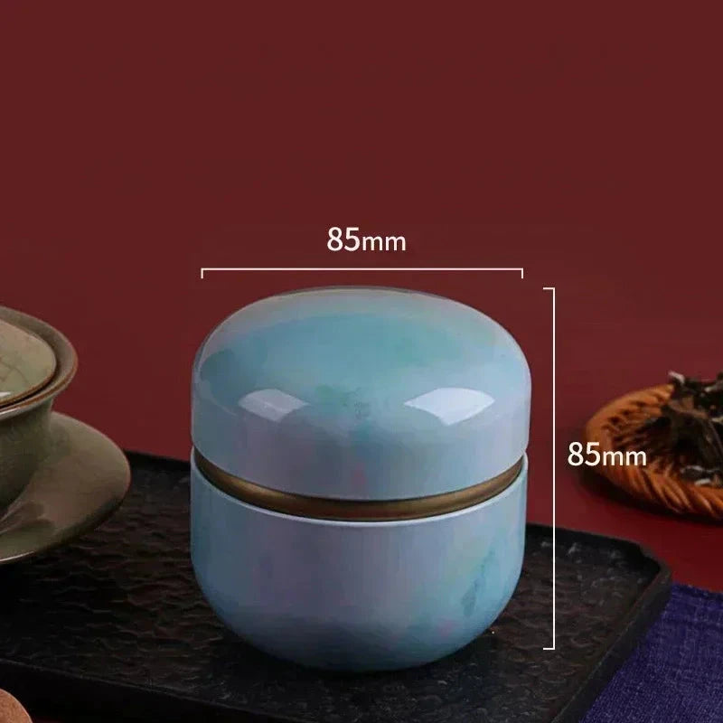 Tea Caddy Tea Box Containers Candle Cans Coffee Candy Snacks Small Tin Mini Portable Storage Boxes Sealed Jars Packaging Teaware Good Vibrations