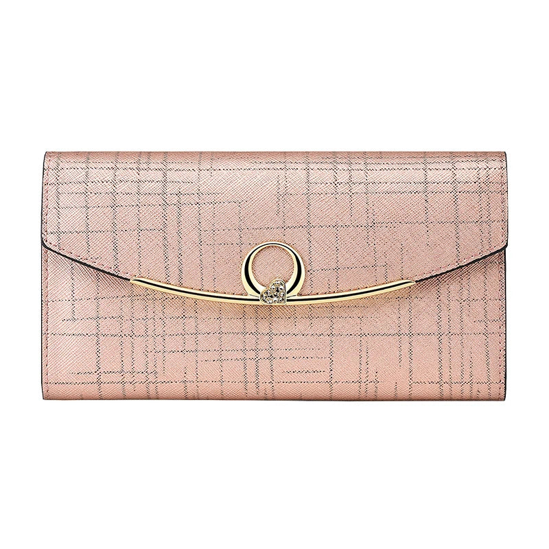 Luxury Designer Women's Long Leather Wallet High Quality Large Capacity Purses for Women Multifunctional Simple Elegant Handbag Good Vibrations