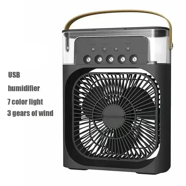 Portable 3 In 1 Fan AIr Conditioner Household Small Air Cooler LED Night Lights Humidifier Air Adjustment Home Fans Dropshipping Good Vibrations