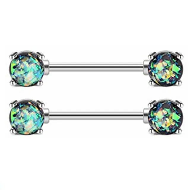 Stainless Steel Pink Bunny Nipple Piercing Jewelry Set 14G Green Bat Nipple Rings Bulk Cat Nipple Barbell Pack Piercing Pezon