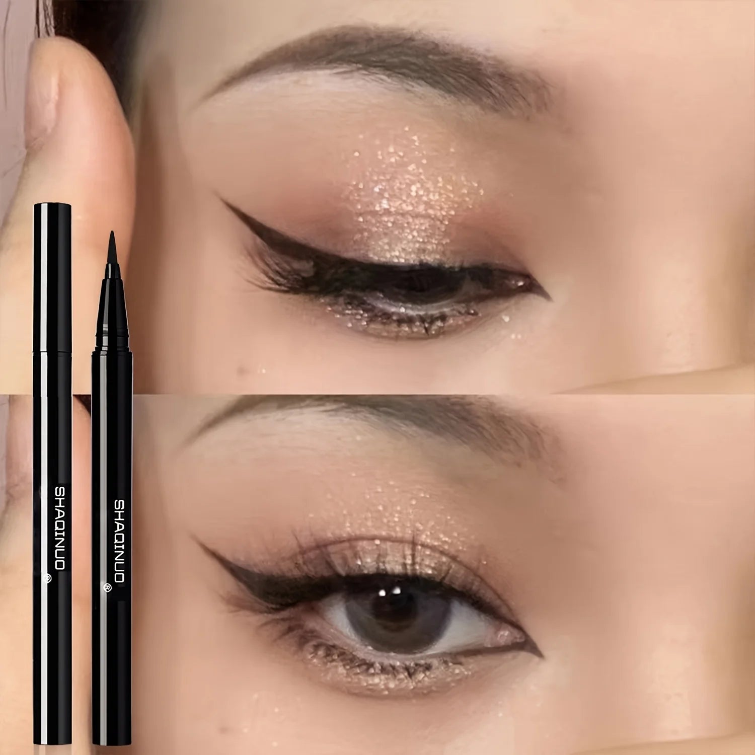 5pcs/set Waterproof Smudge-Proof Liquid Eyeliner, Quick-Dry & Long-Lasting Eye Makeup, Easy To Apply On Lower Lashes Good Vibrations