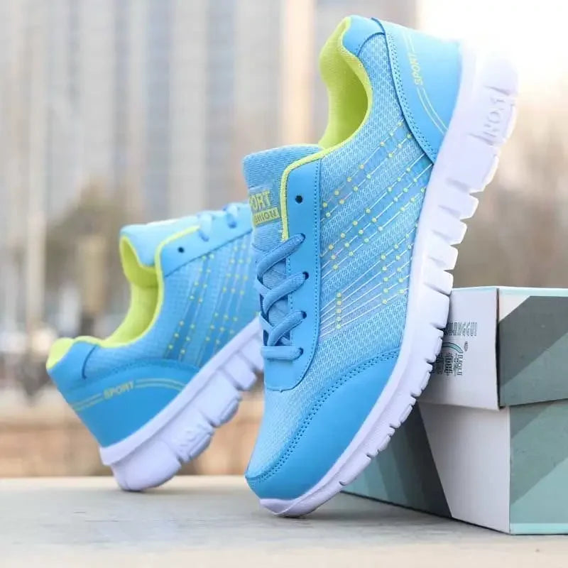Women's tennis Ladies Daily Women's Shoes Casual Sports Korean Fashion Breathable Flat Bottom Running Light Travel Sneakers Good Vibrations