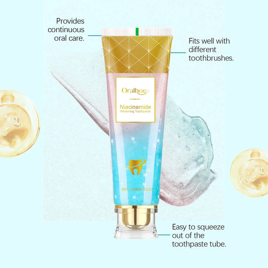 Niacinamide Whitening Toothpaste Remove Yellow Teeth Smoke Stains Improve Oral Smell Breath Fresh Tooth Bleaching Care Product Good Vibrations