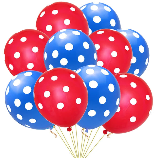 20pcs Polka Dot Balloons Globes 12Inch Pink Blue Latex Polka Dot Balloon Multicolor Wedding Birthday Party Festival Decoration Good Vibrations