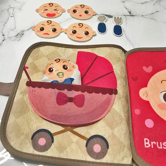 Early Education English Interactive Cognitive Cloth Books Baby Learning Books Baby Soft Books Children's Toys Good Vibrations
