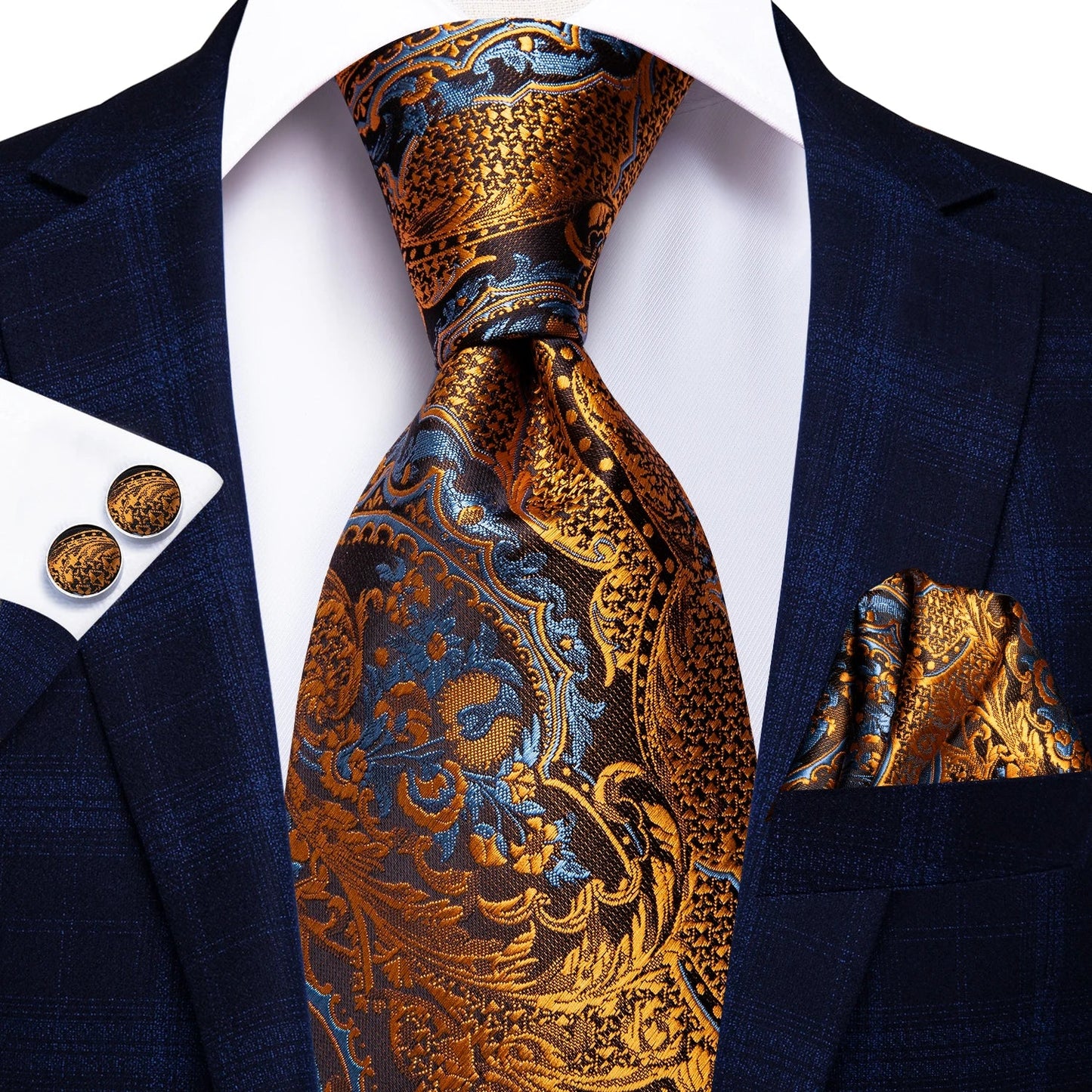 Hi-Tie 8.5cm Business Black Solid Paisley 100% Silk Men's Tie Neck Strip Ties for Men Formal Luxury Wedding Neckties Gravatas Good Vibrations