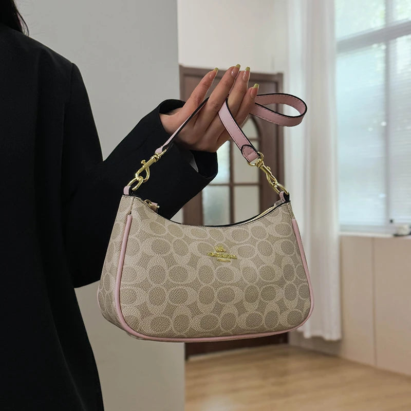 Popular Classic Elegant Leather Shoulder Bag For Ladies - Women's Designer Handbag Crossbody Bag Good Vibrations