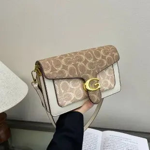 Famous Fashion Style Crossbody Bag Vintage Minimalist Leather Purse With Luxury Letter Logo & Large Capacity Tote Design Good Vibrations