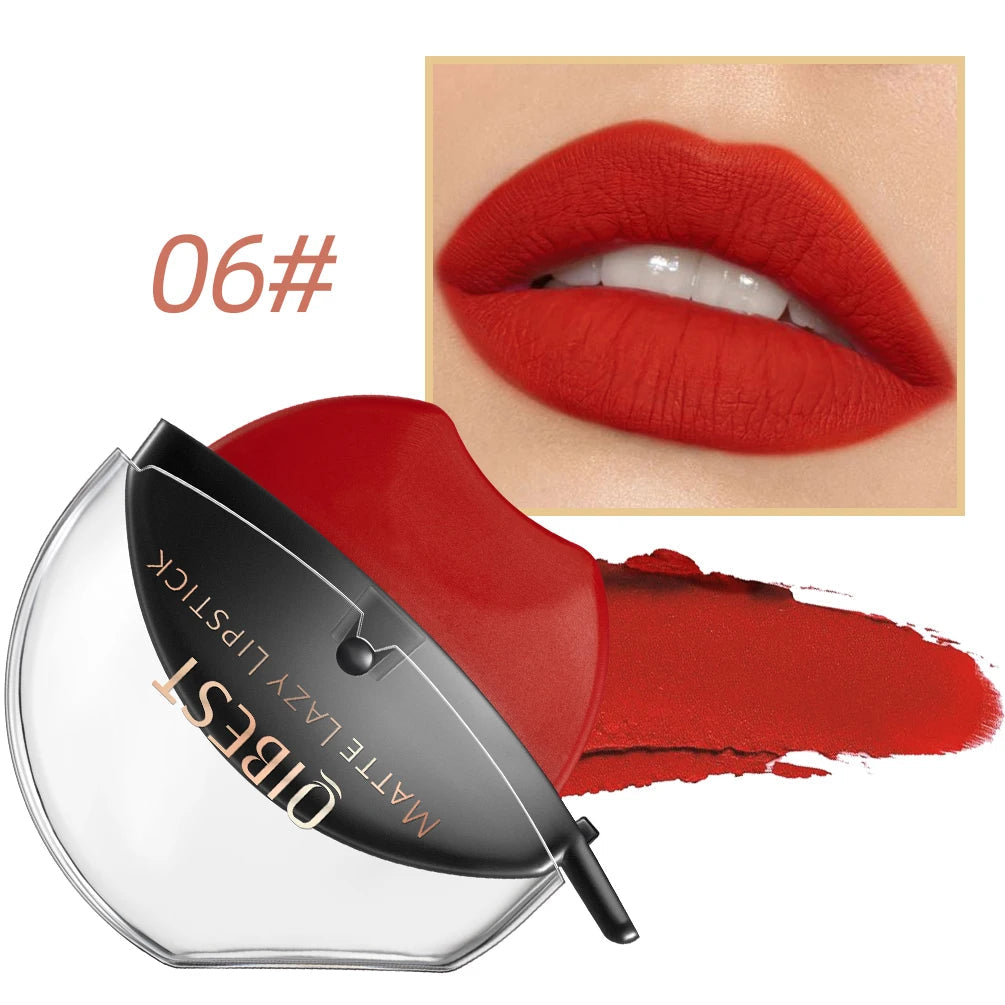 Lip-shaped lipstick seal Sip into makeup lazy blush lipstick Matte makeup effect Moisturizing lip gloss Waterproof non-stick cup Good Vibrations