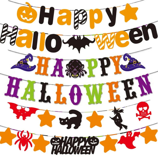 Halloween Decoration Banner for Home Living Room Decoration Halloween Party Good Vibrations