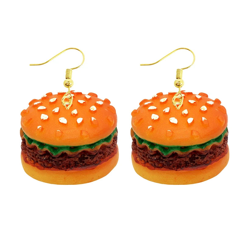 Earrings For Women Girls Cute Foods Hamburg Pizza Chicken Leg Candy Bottle Handmade Candy Kids Funny Resin Good Vibrations Adult Super Store