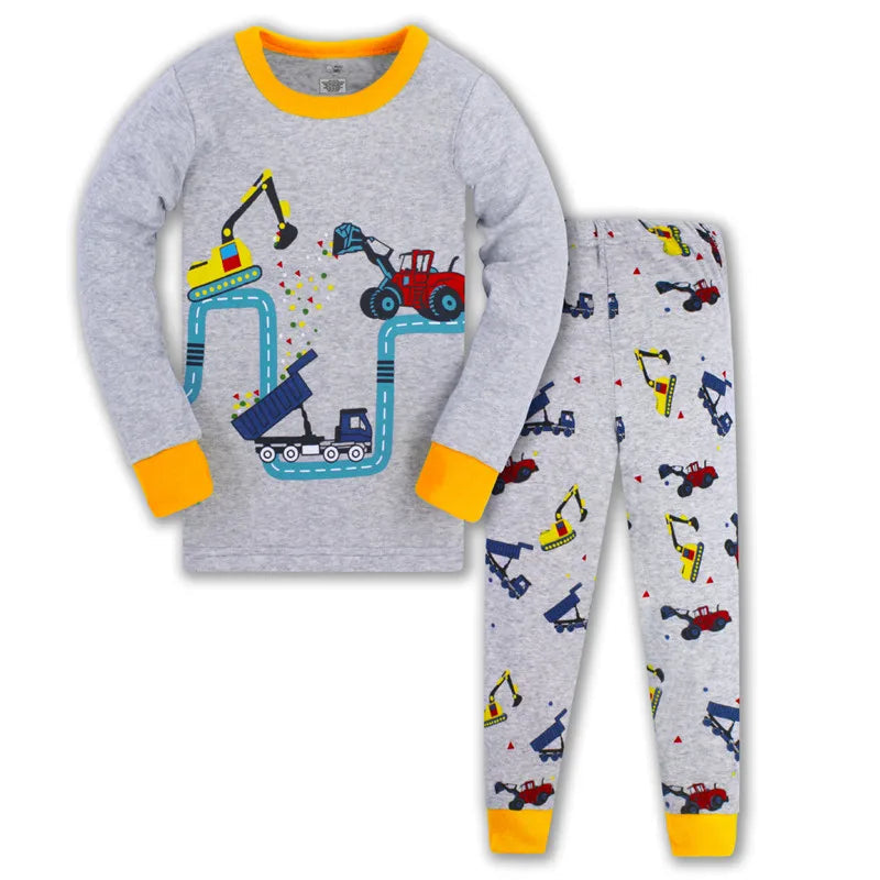 Jumping Meters 3-8T Flamingo Print Autumn Winter Girls Sleepwear Fashion Children's Home Clothes Kids Pyjamas Costume Good Vibrations