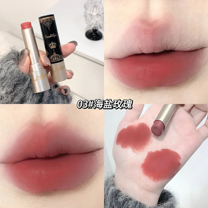 Gloss Velvet Matte Lip Stick 6-color Hidden Lip Lines Solid Lipstick Long-lasting Easy to Wear Makeup Lip Gloss Cosmetics Good Vibrations