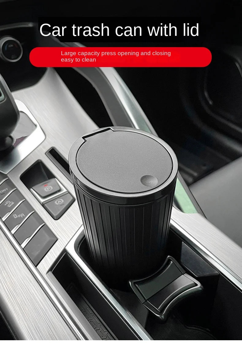 Universal Car Trash Bin Can Mini Auto Dust Organizer Car Interior Rubbish Bag Garbage Container Storage Box Bucket Auto Accessor Good Vibrations