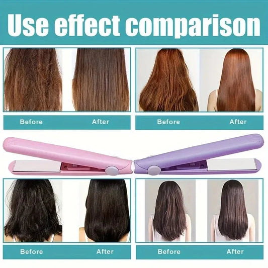 Mini Hair Straightener, Multi-color Splint, Quick Heating, Non-damaging Ceramic Plate, Bangs Clip, Curling and Straightening Good Vibrations