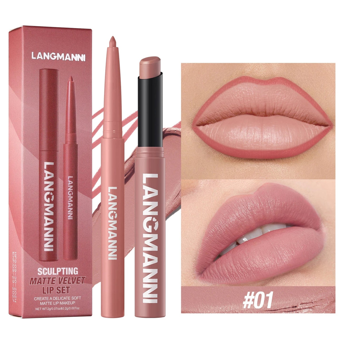 Integrated waterproof lipliner+lipstick lipstick lipstick set,no smudge,no fade,no cup,durable,easy to create a perfect makeup! Good Vibrations