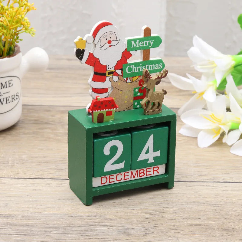 Handcrafted Wooden Christmas Tree Decoration-1pc 3D Tabletop Christmas Ornament with Hanging Accessories, Festive Decor Gift Good Vibrations