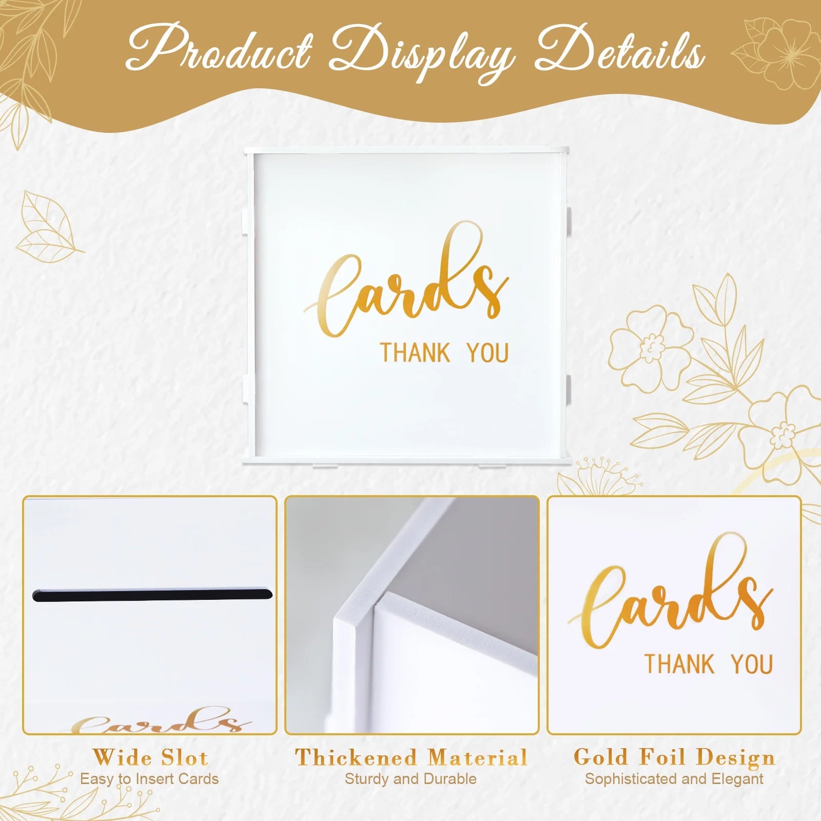 Wedding Card Box for Wedding Reception,Gift Wedding Money Envelope Card Box for Party Graduation Birthday Wedding Decorations Good Vibrations