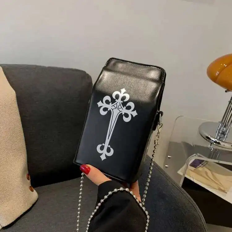 Printed Graffiti Small Square Bag Fashion Cool Crossbody Bag Funny Box Shoulder Bag For Girls Good Vibrations