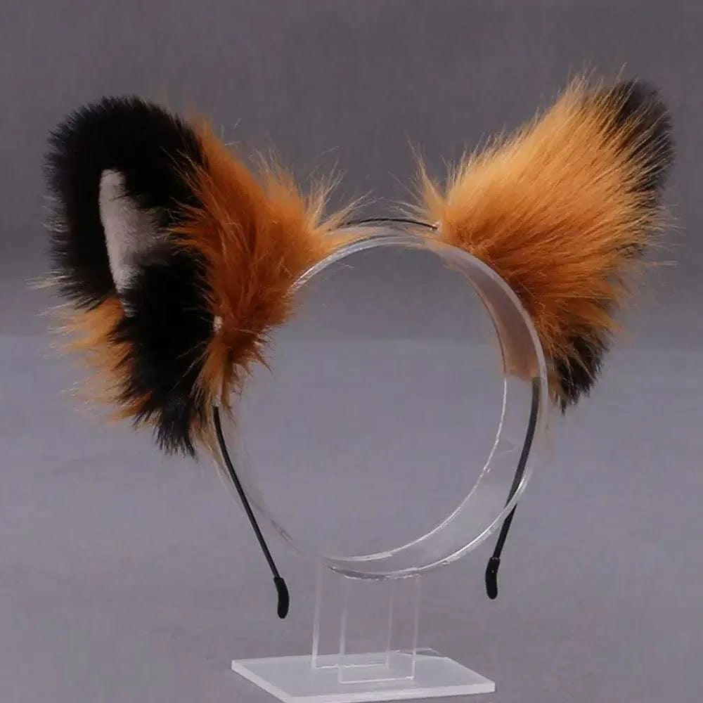 Womens Lolita Plush Hair Ornaments Animal Cat Ears Hair Halloween Party Hair Hoops Anime Cosplay Fancy Props GOOD Vibrations