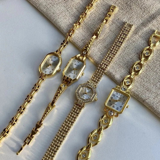 Women Watches Top Brand Luxury Wristwatches Ladies Fashion Gold Bracelet Watch Female Elegant Clock Women montre femme Good Vibrations