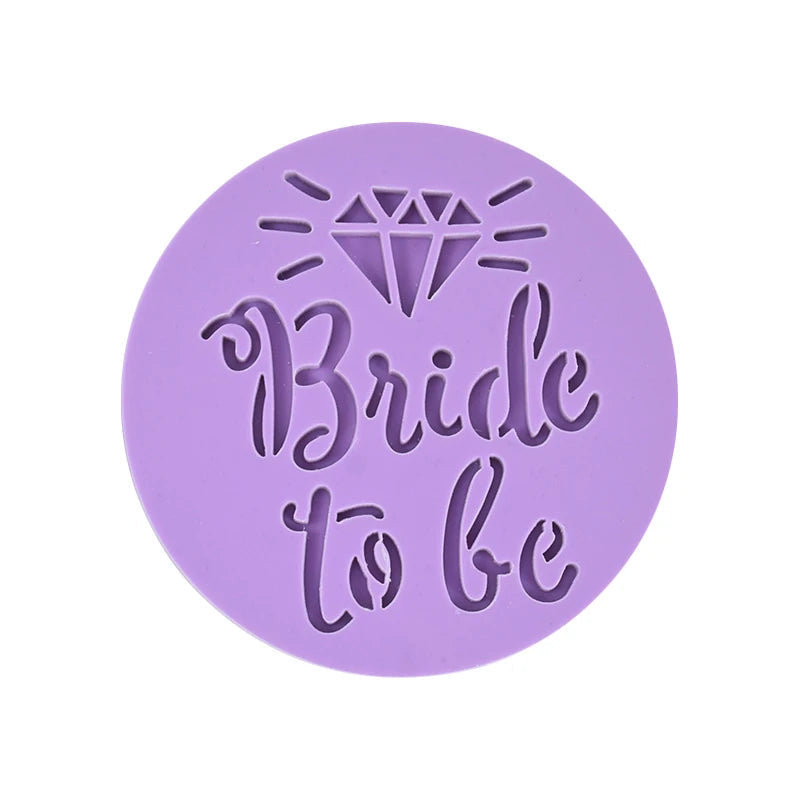 Bride To Be Mr Mrs Wedding Cookie Cutter Stamp Love Biscuit Embossed Mould Bridal Shower Party DIY Fondant Cake Decorating Tools Good Vibrations