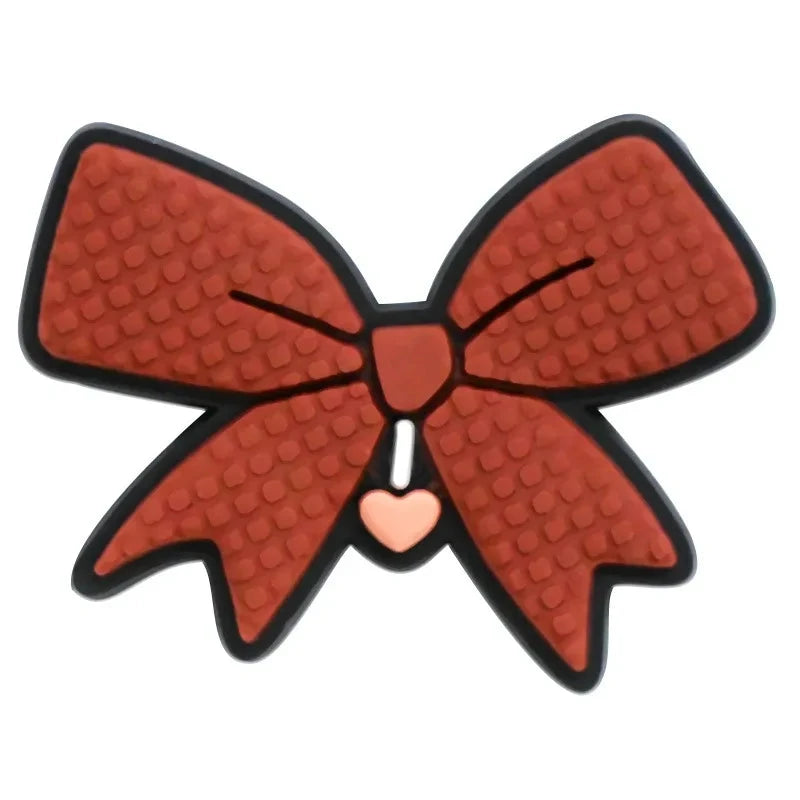 Cute Bow Shoe Charms for Crocs Accessories Decorations Shoe Clog Pin Kids Adults Party Favor Gifts Good Vibrations