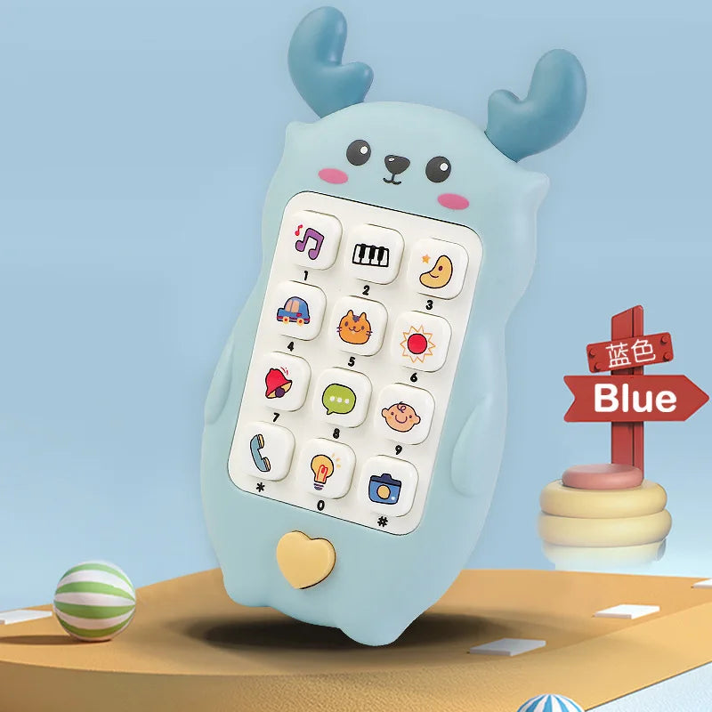 Baby Phone Toy Music Sound Telephone Sleeping Toys With Teether Simulation Phone Kids Infant Early Educational Toy Kids Gifts Good Vibrations