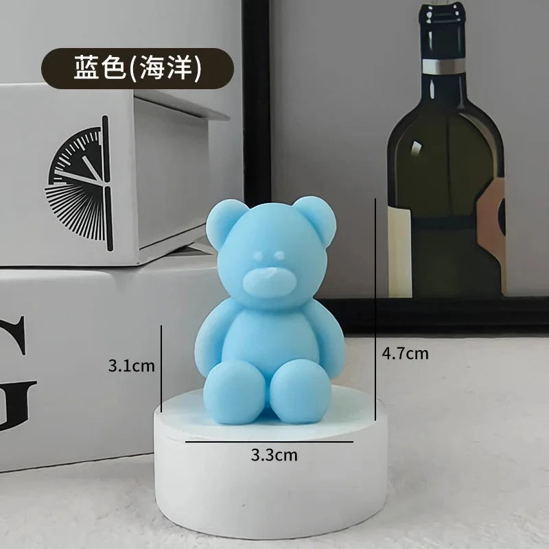 1pc Lovely Bear Aromatherapy Candles for Home Decoration Lovely Scented Candle Photography Props Festival Home Ornaments Good Vibrations