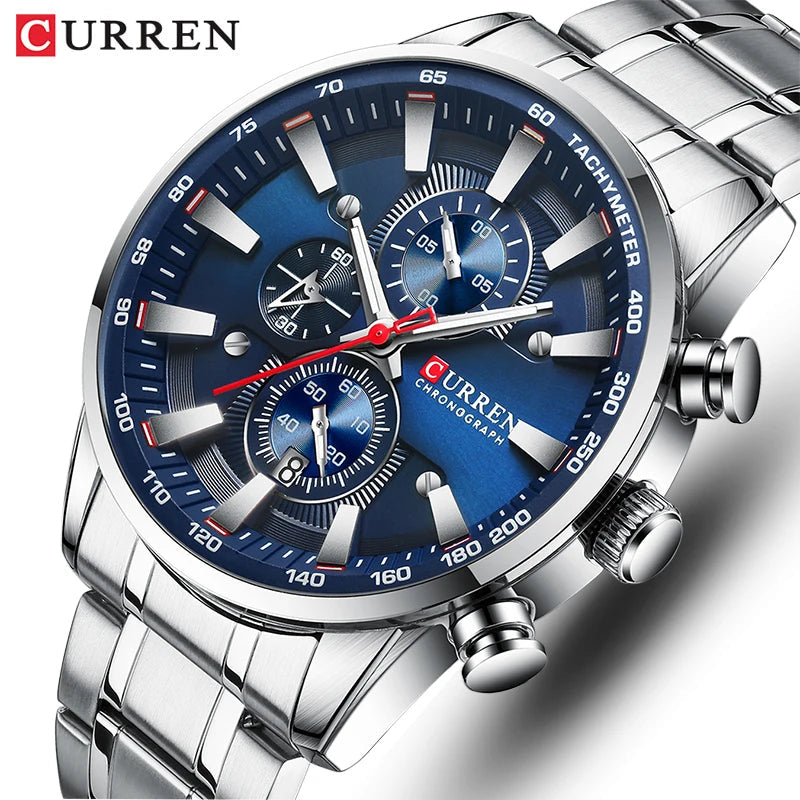 New Watches for Men Top Luxury Brand CURREN Quartz Men’s Watch Sport Waterproof Wrist Watches Chronograph Date Relogio Masculino Good Vibrations
