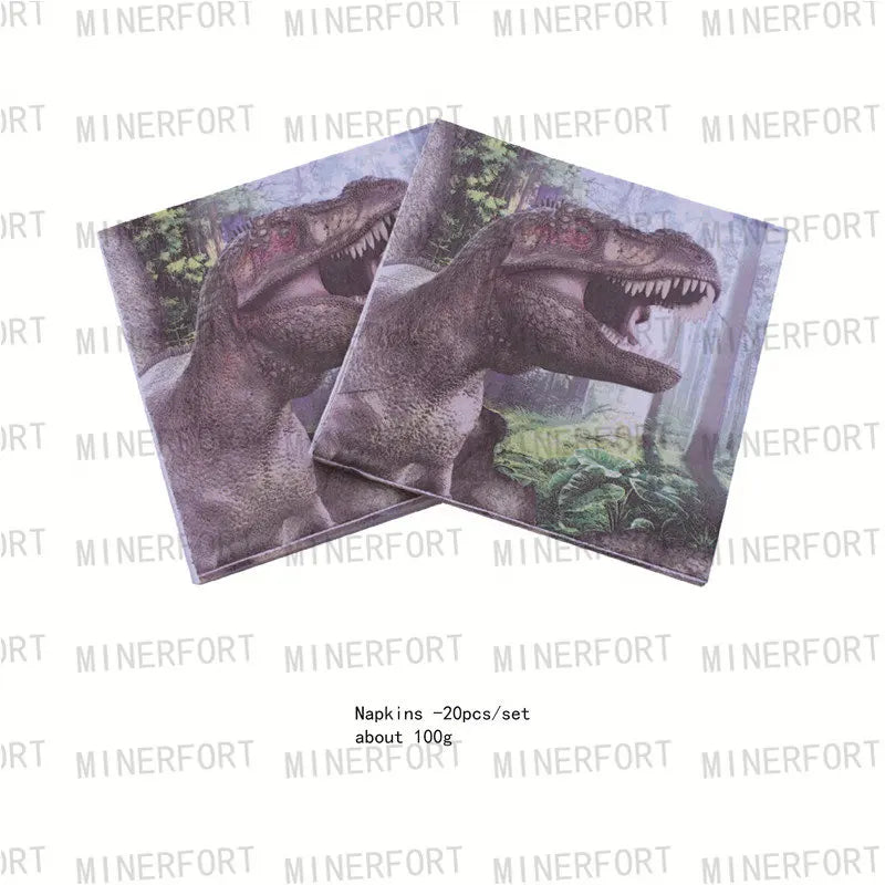 New Jurassic World Theme Party Disposable Tableware Jurassic World Dino Birthday Party Decorations Jungle Party Supplies Toys Good Vibrations