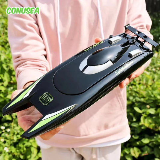 30Km/h Racing Boat 2.4G Radio controlled Rc Boat High Speed Speedboat 20Mins 2Ch Dual Motor Waterproof Ship Boys Christmas gift Good Vibrations