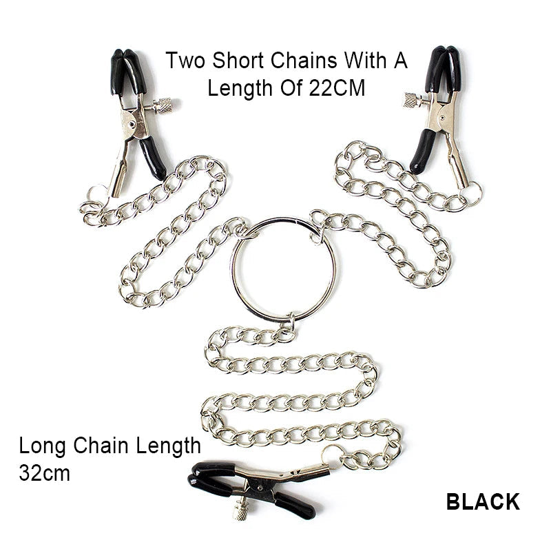 SM Couple Games Bondage Woman Clitoral Nipple Stimulation Clamps Bdsm Fetish Slave Role Play Exotic Intimate Erotics Accessories Good Vibrations Adult Super Store