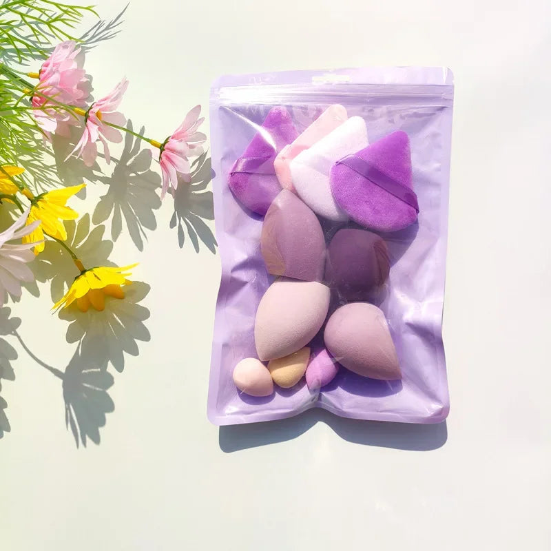 11/12Pcs Cosmetic Puff Makeup Sponge Blender Beauty Egg Foundation Sponges Powder Puff Women Make Up Accessories Beauty Tools Good Vibrations