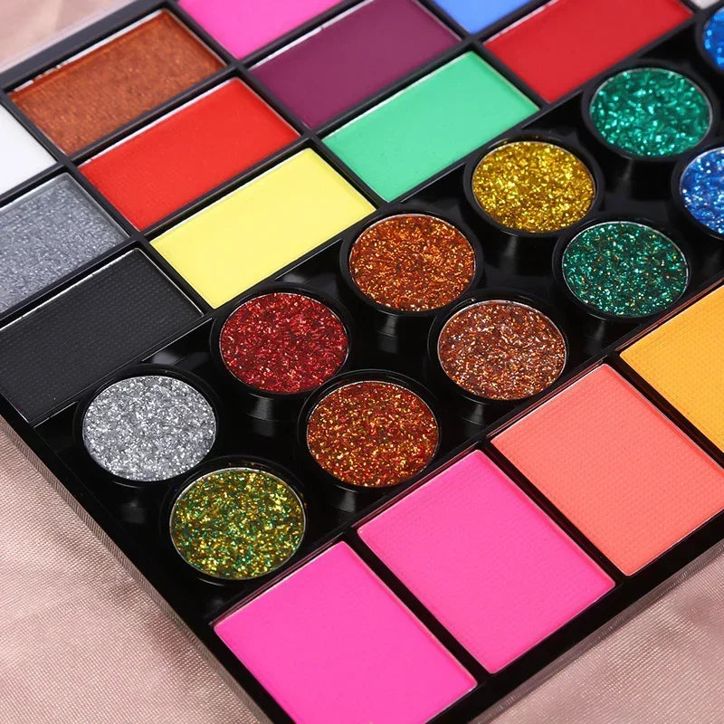 42 Color Eye Shadow Palette Face Body Painting Make Up Easy To Clean Makeup Body Paint Festival Halloween Body Paint Wholesale Good Vibrations