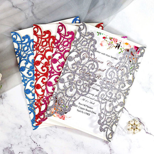 10Pcs Wedding Invitations Cards Tags Vintage Wedding Bridal Shower Engagement Sweet Birthday Gift Greeting Card Party Supplies Good Vibrations